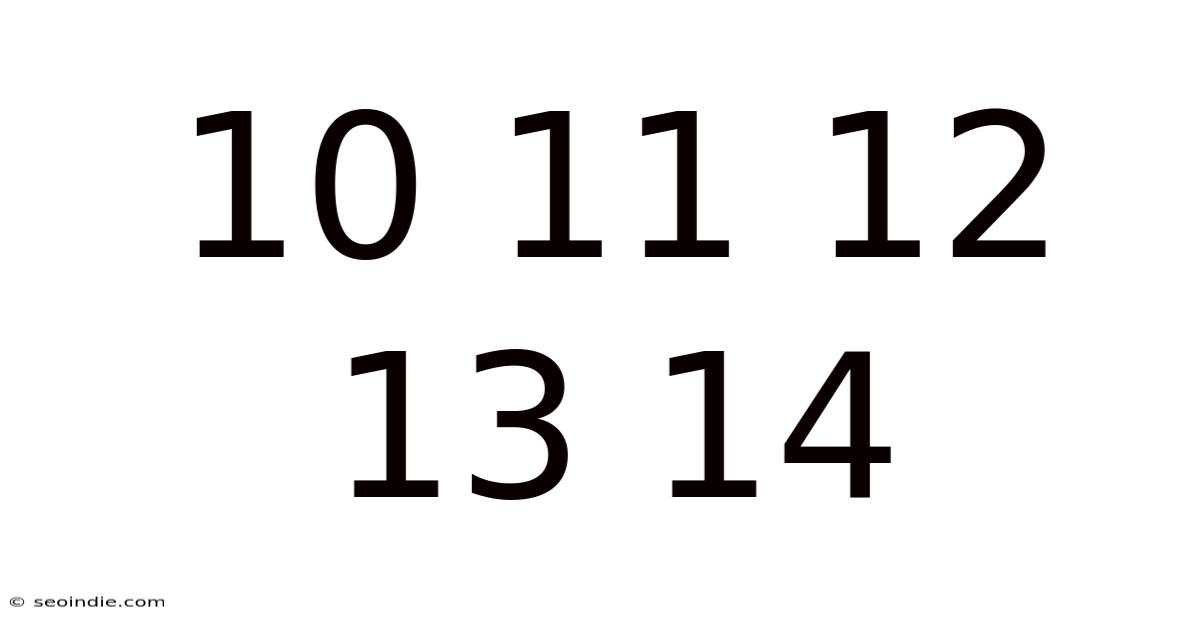 10 11 12 13 14