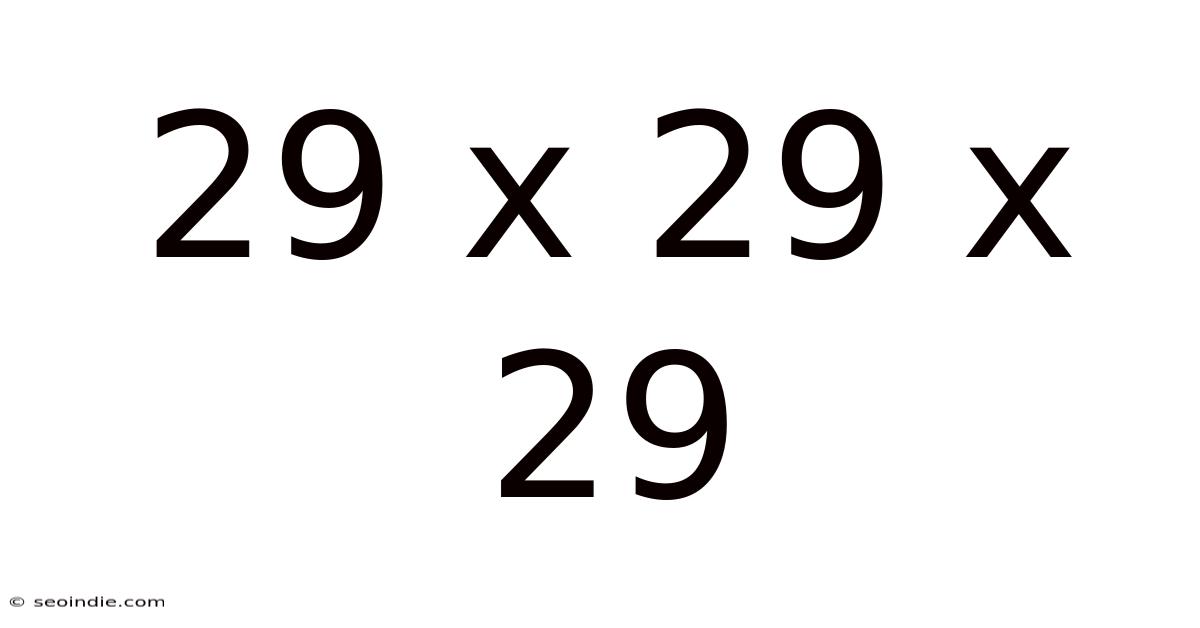 29 X 29 X 29