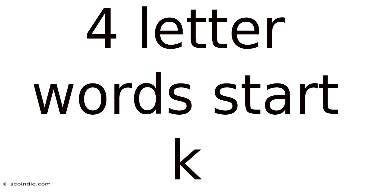 4 Letter Words Start K