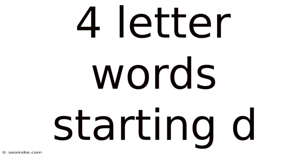 4 Letter Words Starting D