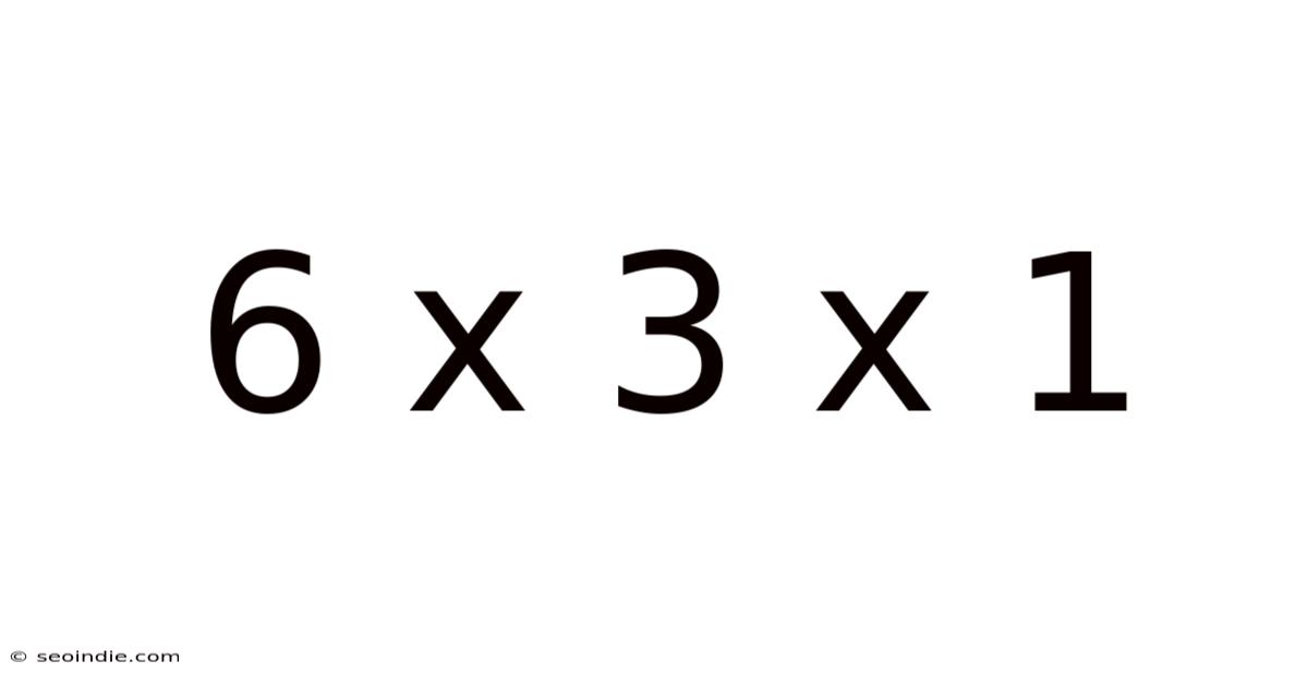 6 X 3 X 1