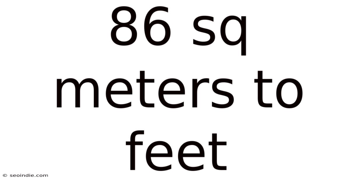 86 Sq Meters To Feet