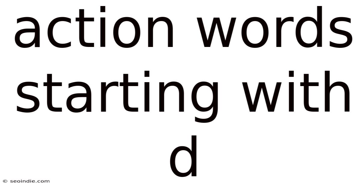 Action Words Starting With D