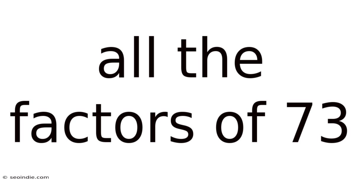 All The Factors Of 73