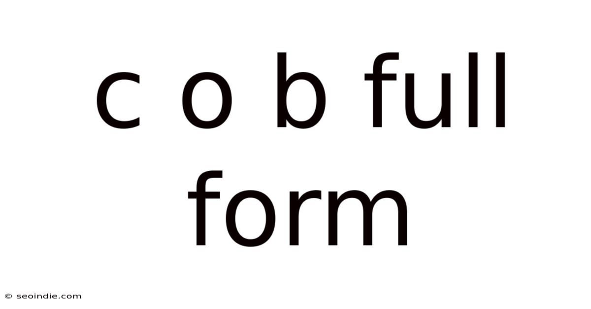 C O B Full Form