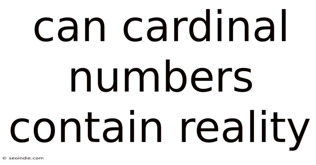 Can Cardinal Numbers Contain Reality
