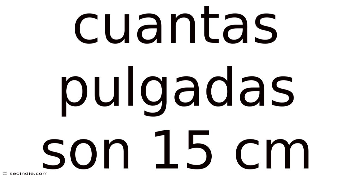 Cuantas Pulgadas Son 15 Cm
