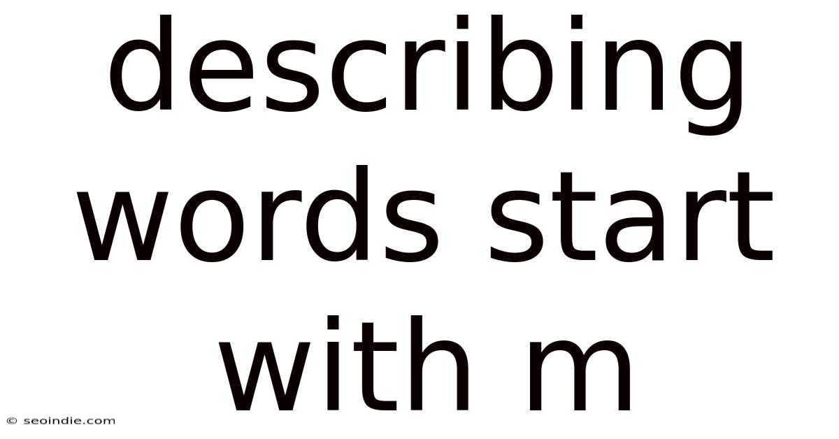 Describing Words Start With M