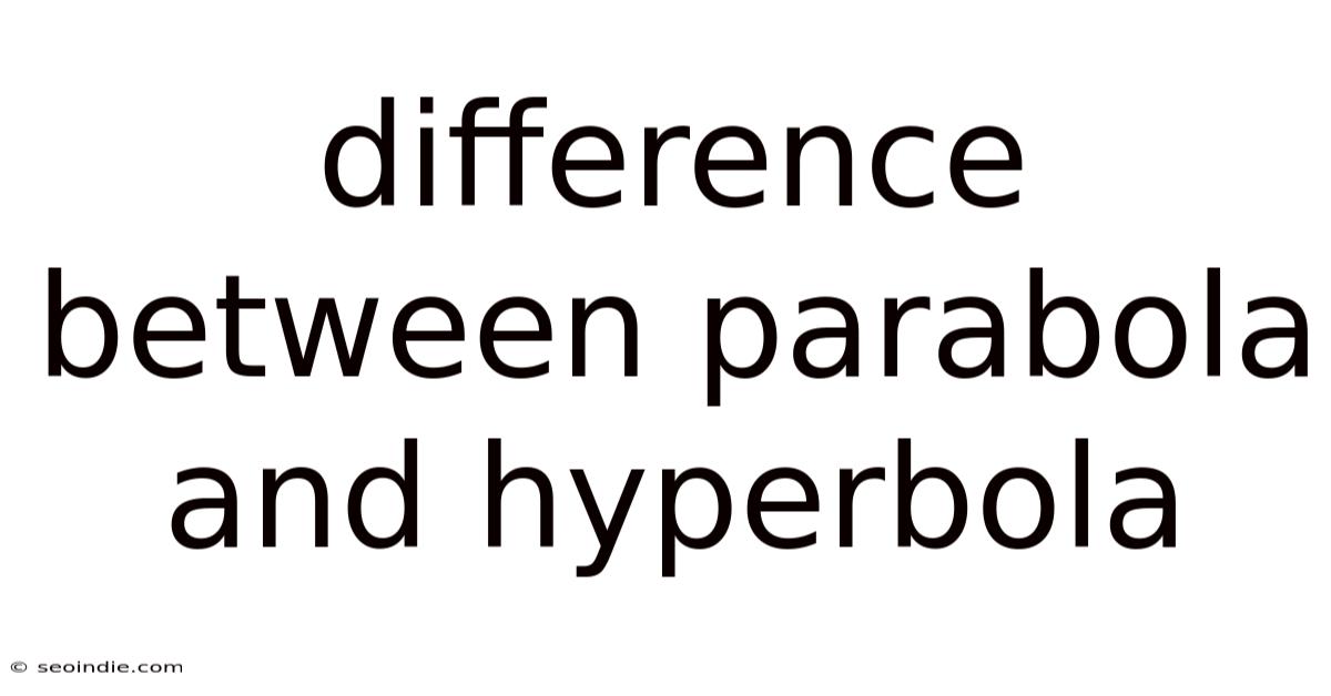 Difference Between Parabola And Hyperbola