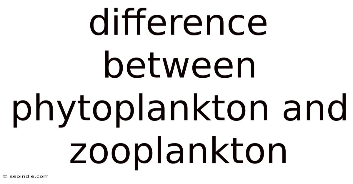 Difference Between Phytoplankton And Zooplankton