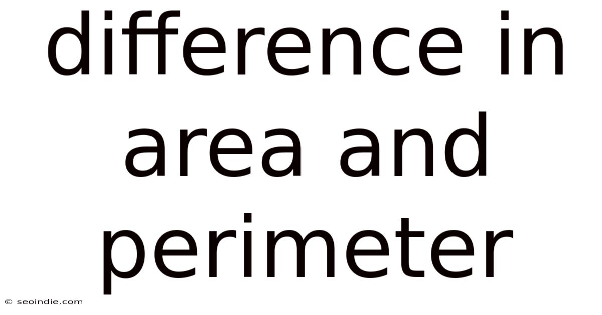 Difference In Area And Perimeter
