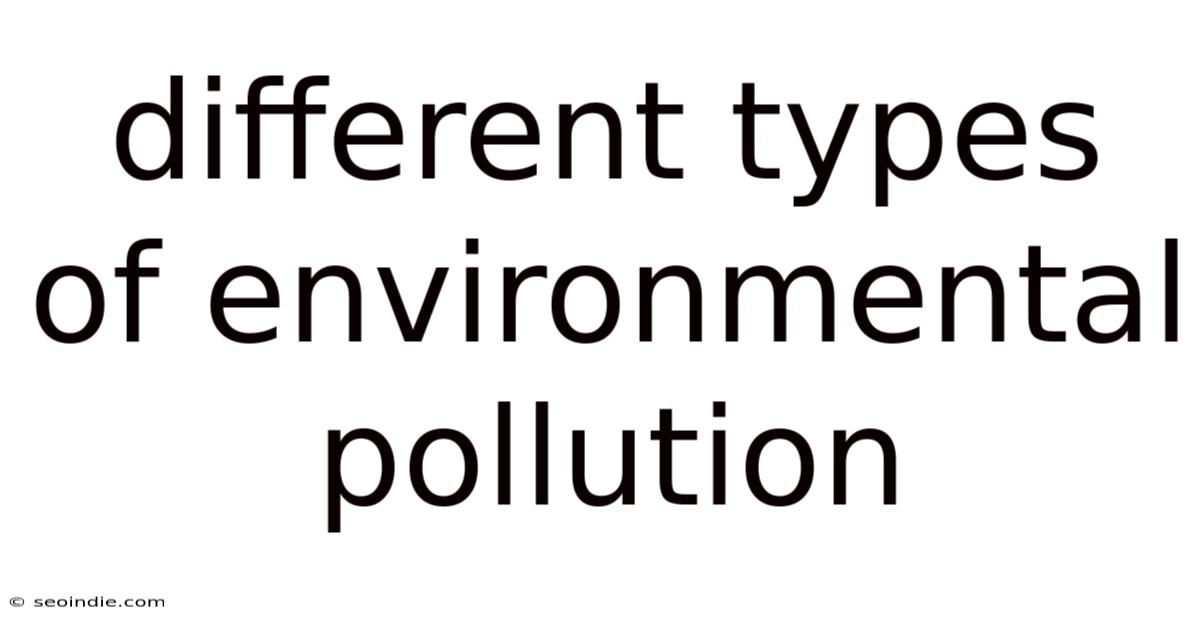 Different Types Of Environmental Pollution