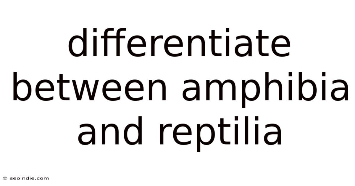 Differentiate Between Amphibia And Reptilia
