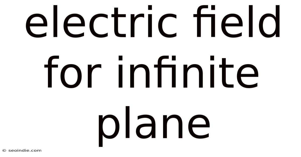 Electric Field For Infinite Plane
