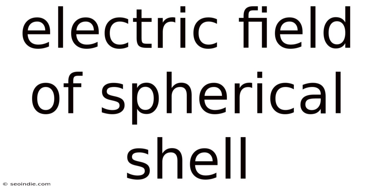 Electric Field Of Spherical Shell