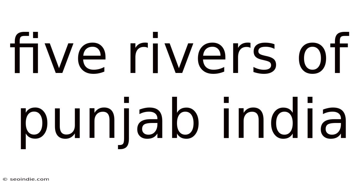 Five Rivers Of Punjab India