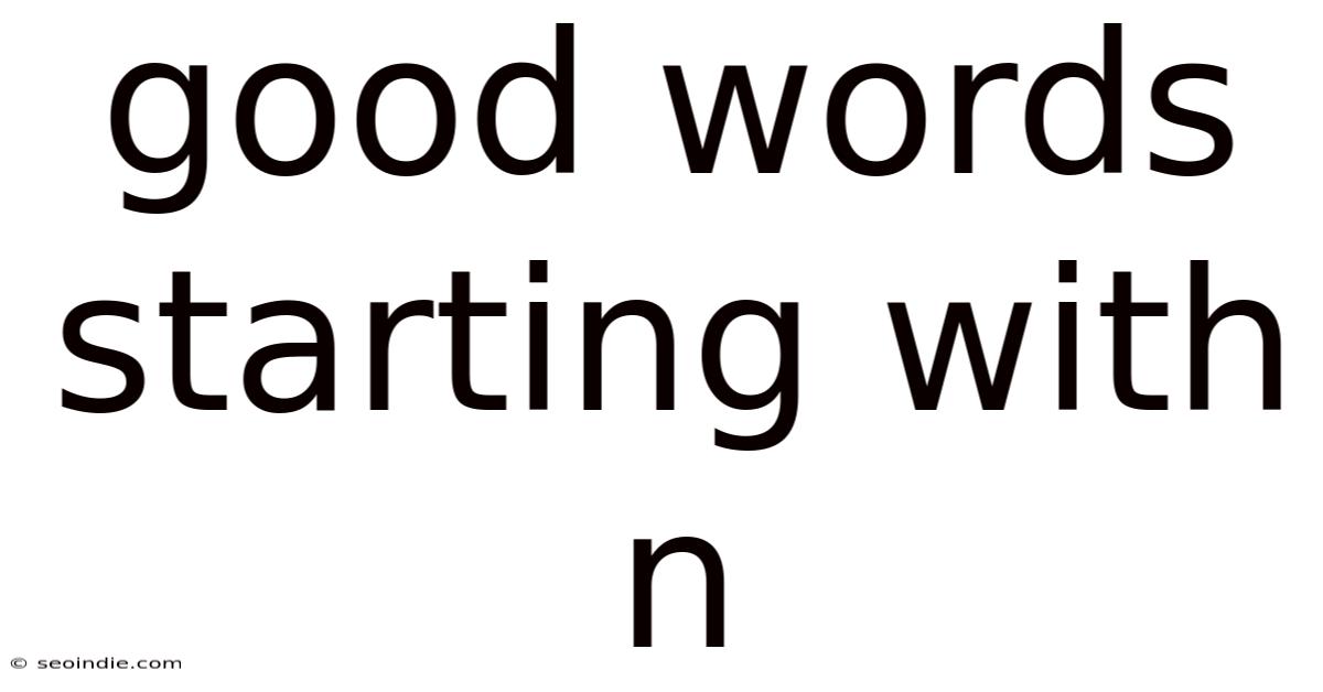 Good Words Starting With N