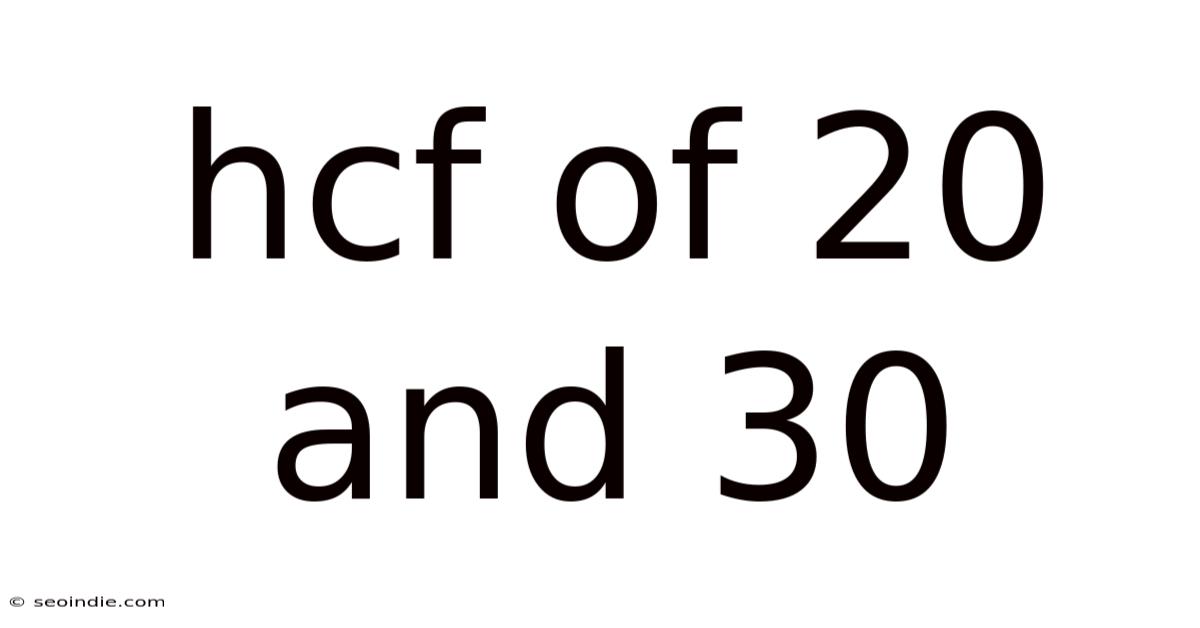 Hcf Of 20 And 30