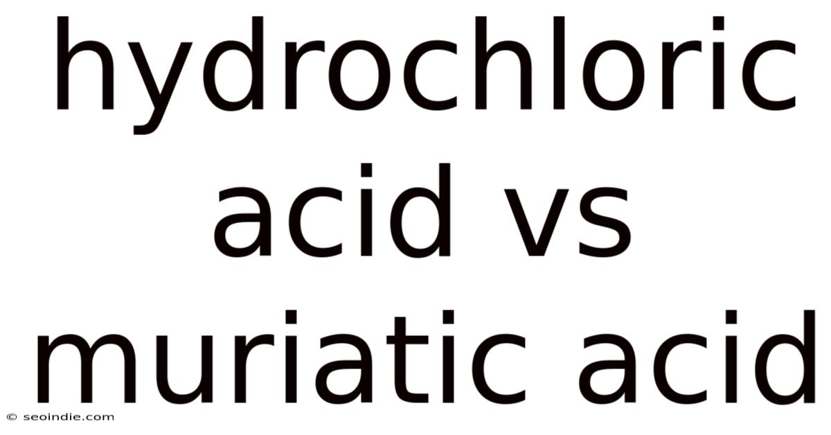 Hydrochloric Acid Vs Muriatic Acid
