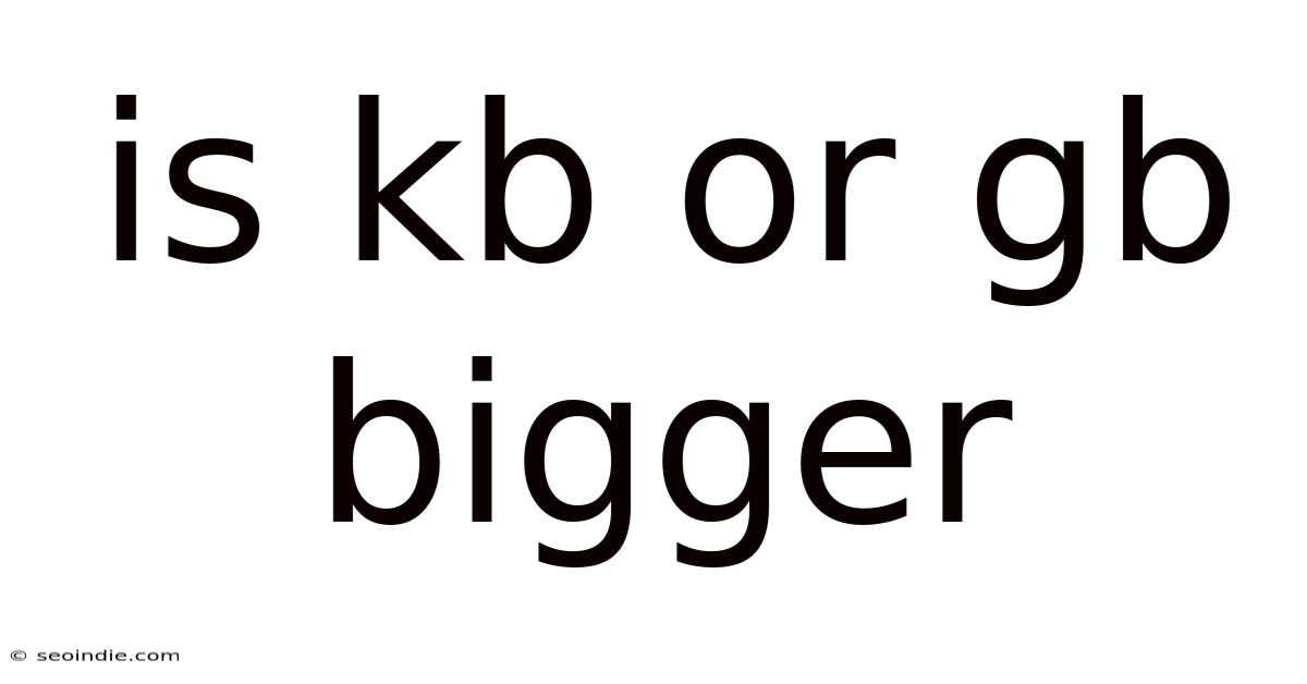Is Kb Or Gb Bigger