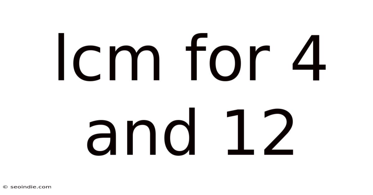 Lcm For 4 And 12