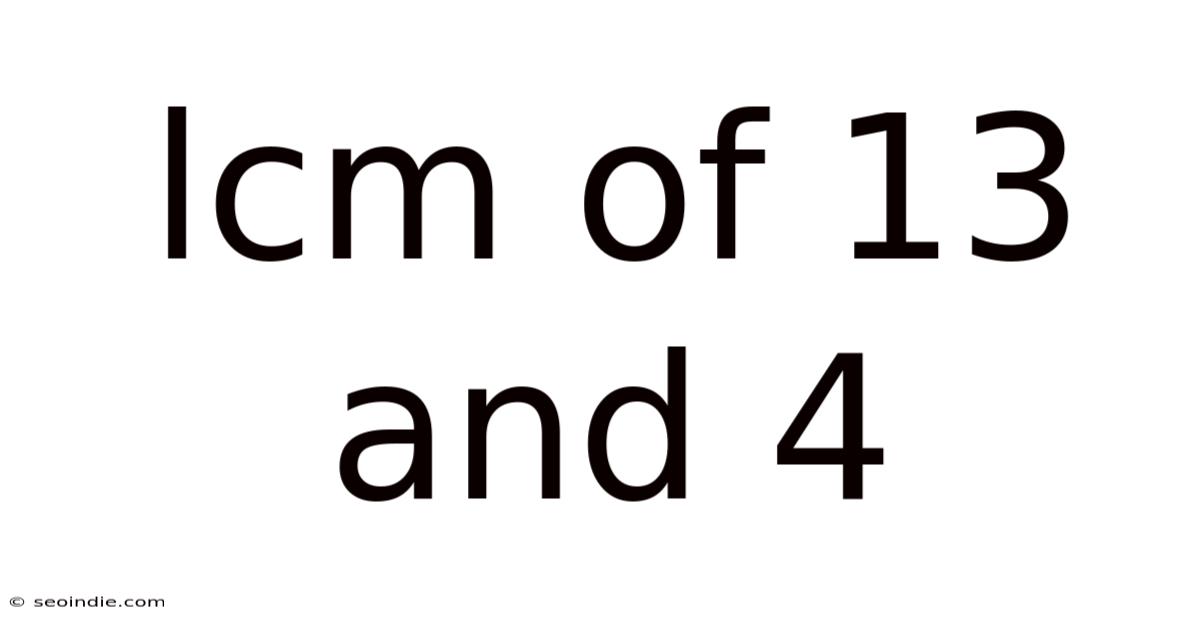 Lcm Of 13 And 4