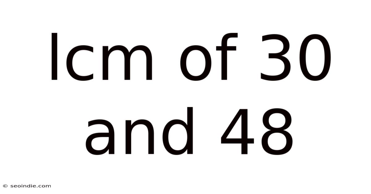 Lcm Of 30 And 48