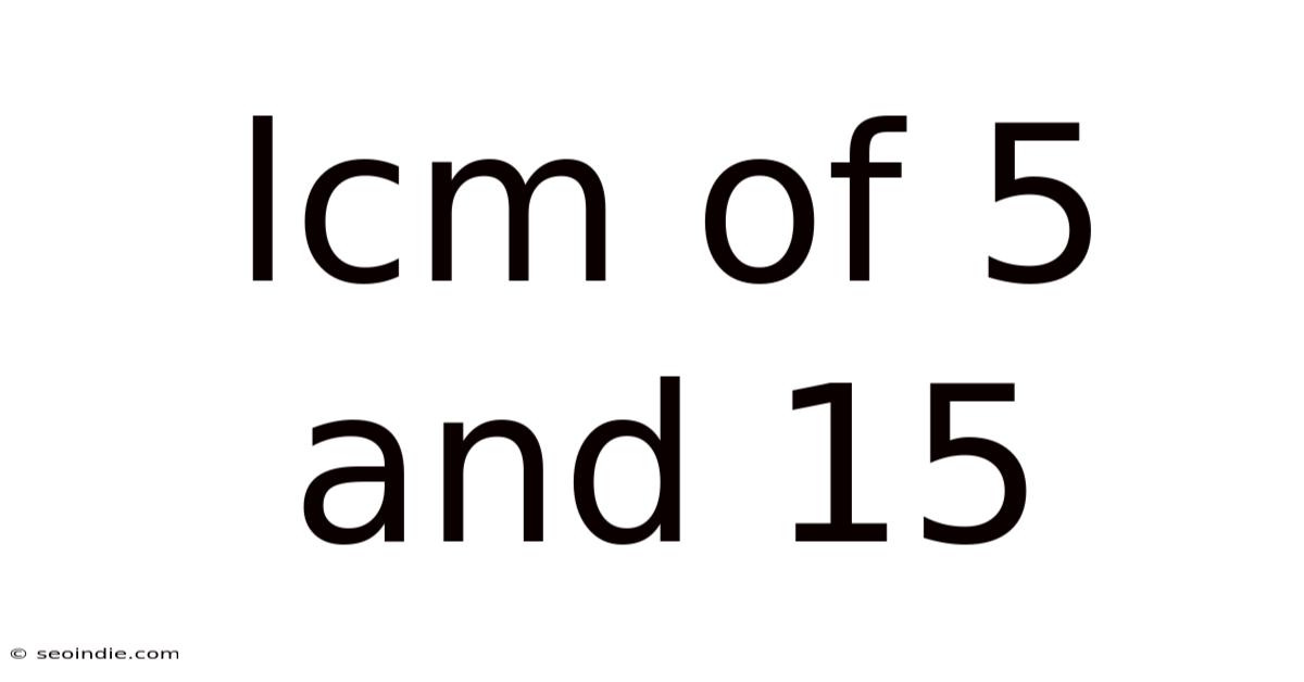 Lcm Of 5 And 15