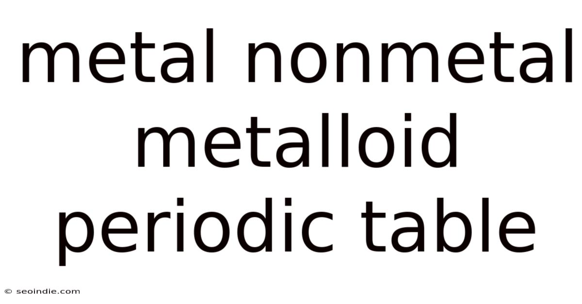Metal Nonmetal Metalloid Periodic Table