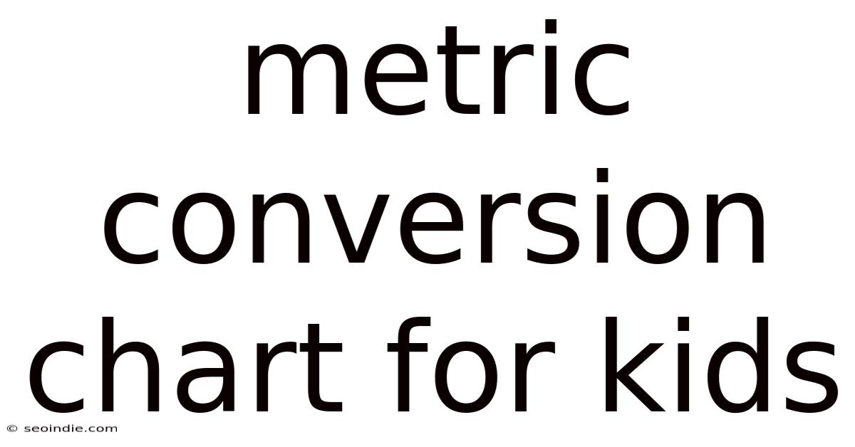 Metric Conversion Chart For Kids