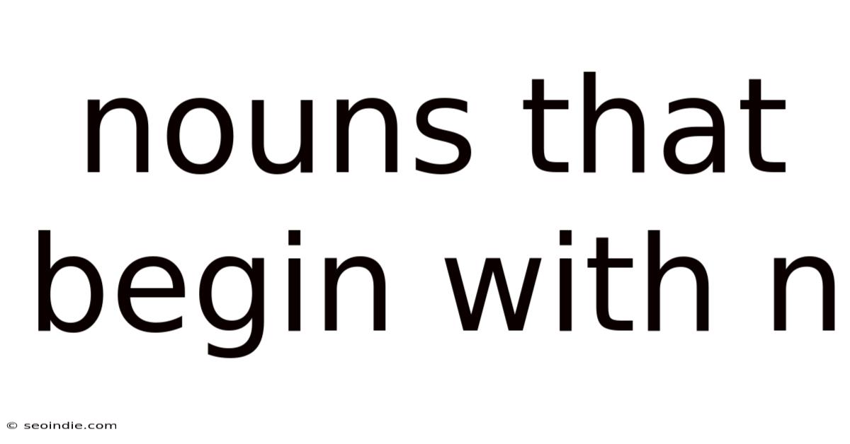 Nouns That Begin With N