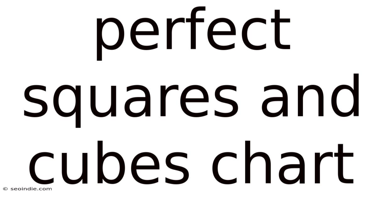 Perfect Squares And Cubes Chart