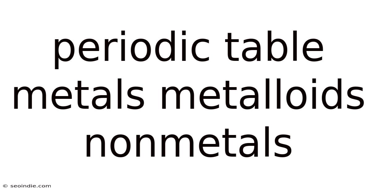 Periodic Table Metals Metalloids Nonmetals