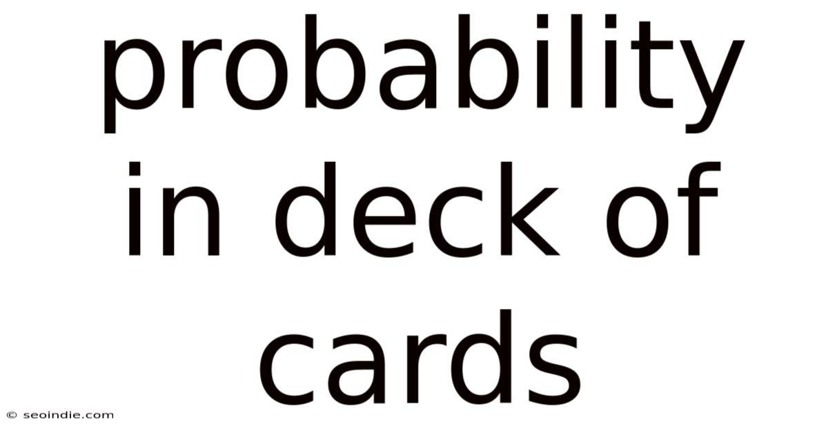 Probability In Deck Of Cards