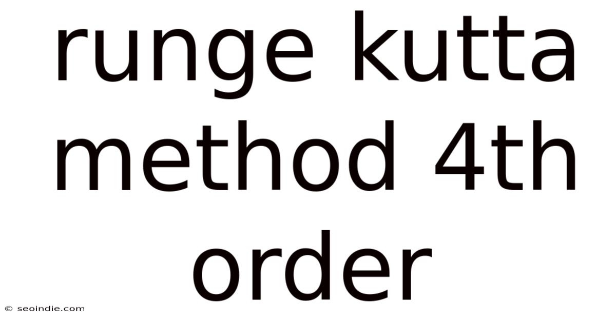 Runge Kutta Method 4th Order
