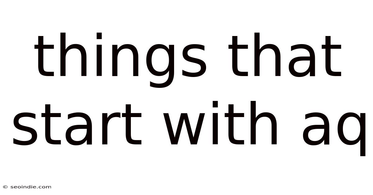 Things That Start With Aq