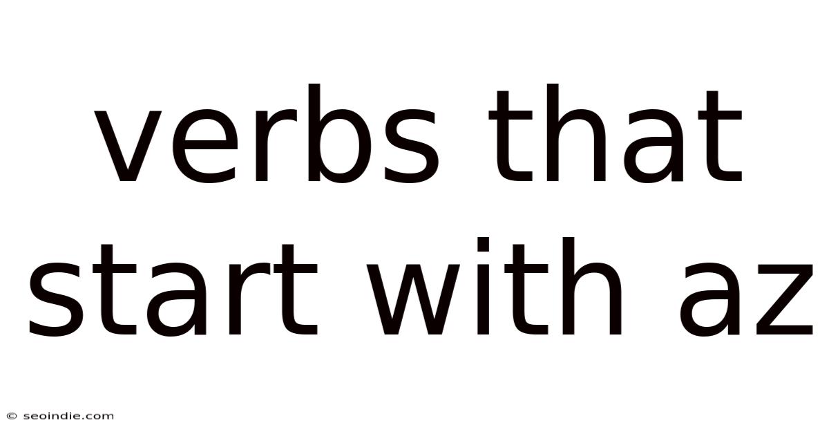 Verbs That Start With Az
