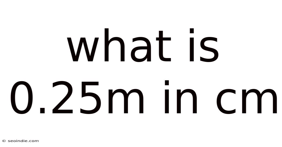 What Is 0.25m In Cm