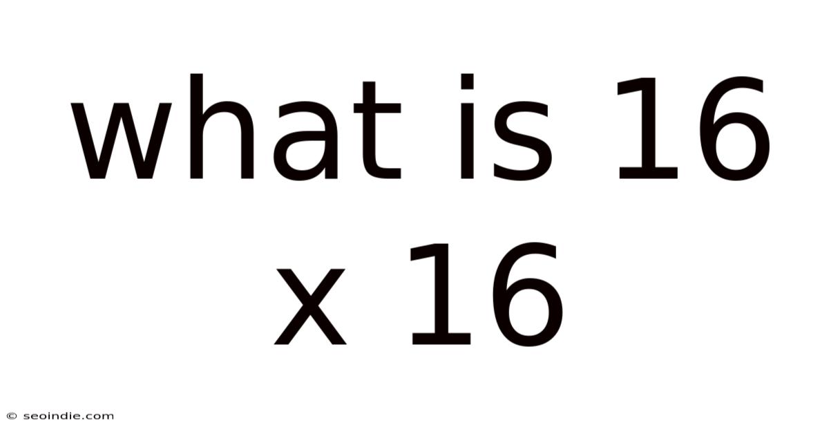 What Is 16 X 16