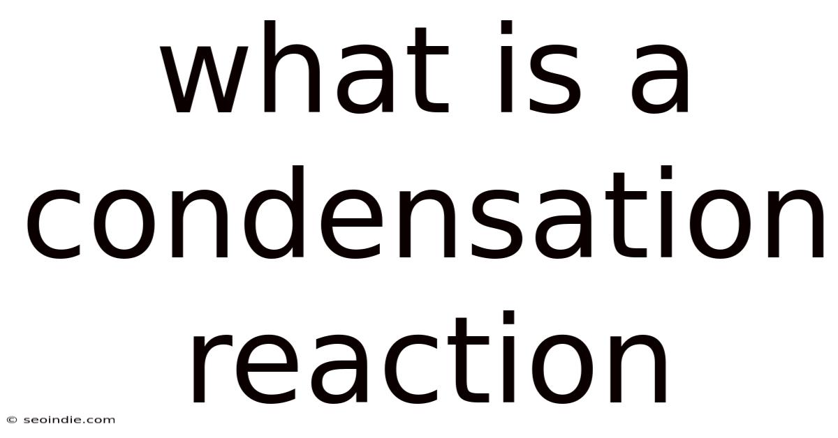 What Is A Condensation Reaction