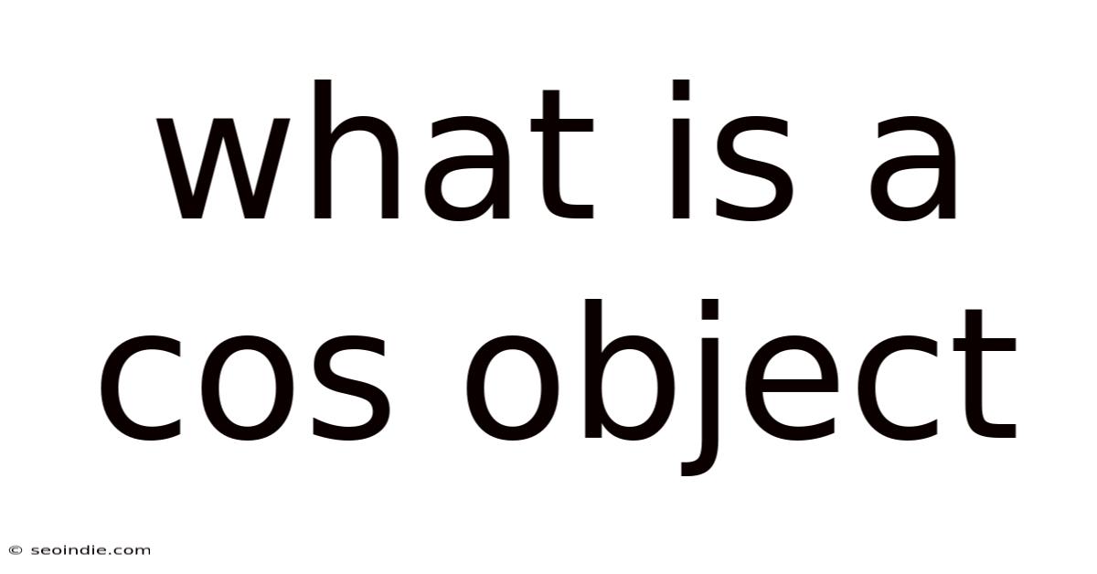 What Is A Cos Object