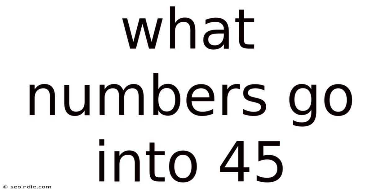 What Numbers Go Into 45