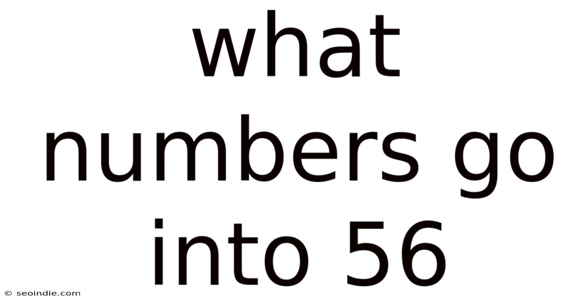 What Numbers Go Into 56