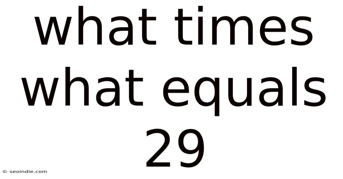 What Times What Equals 29
