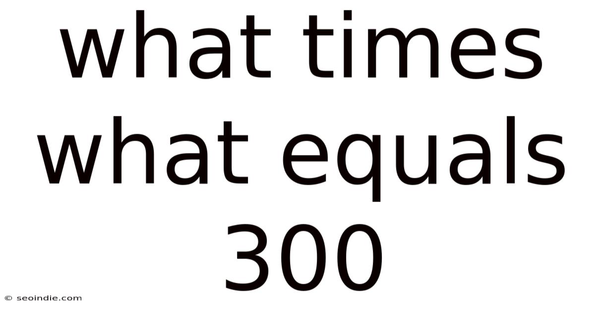 What Times What Equals 300