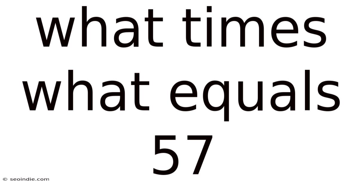 What Times What Equals 57