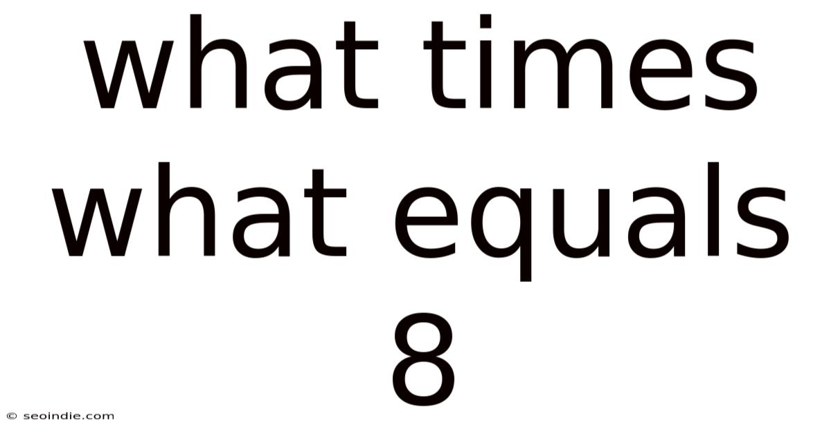 What Times What Equals 8