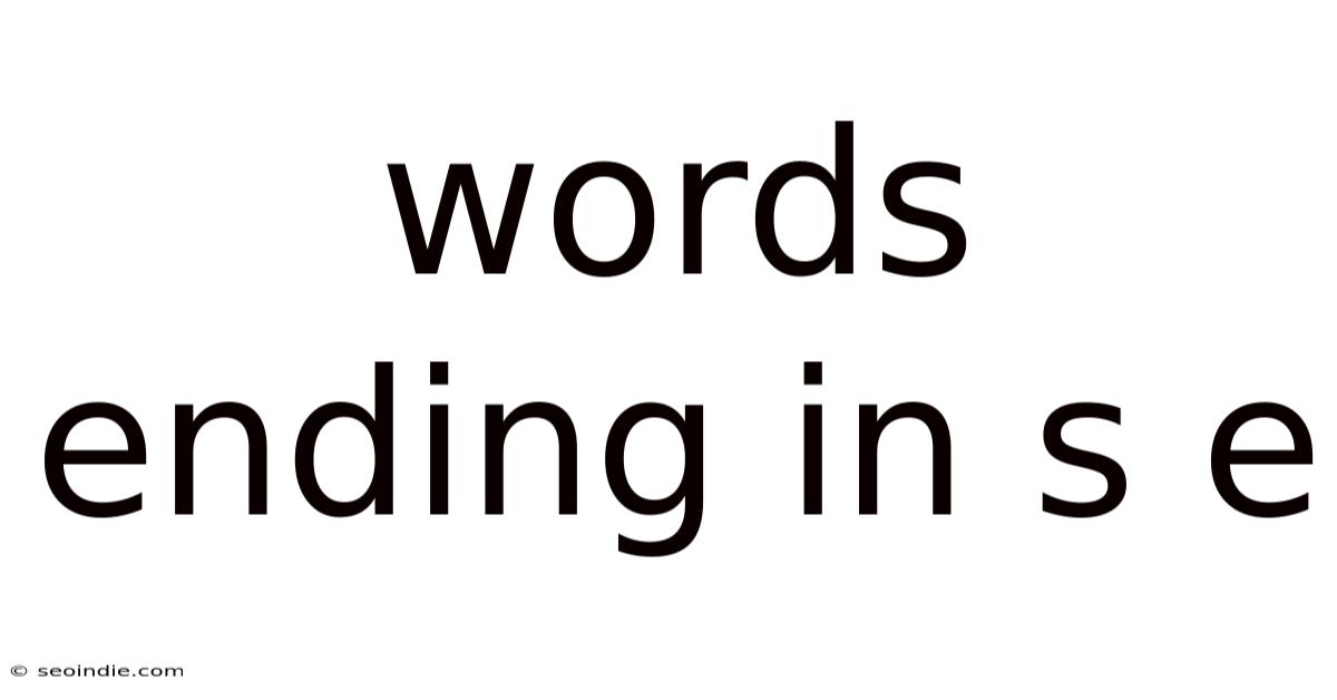 Words Ending In S E