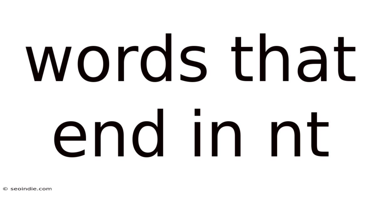 Words That End In Nt