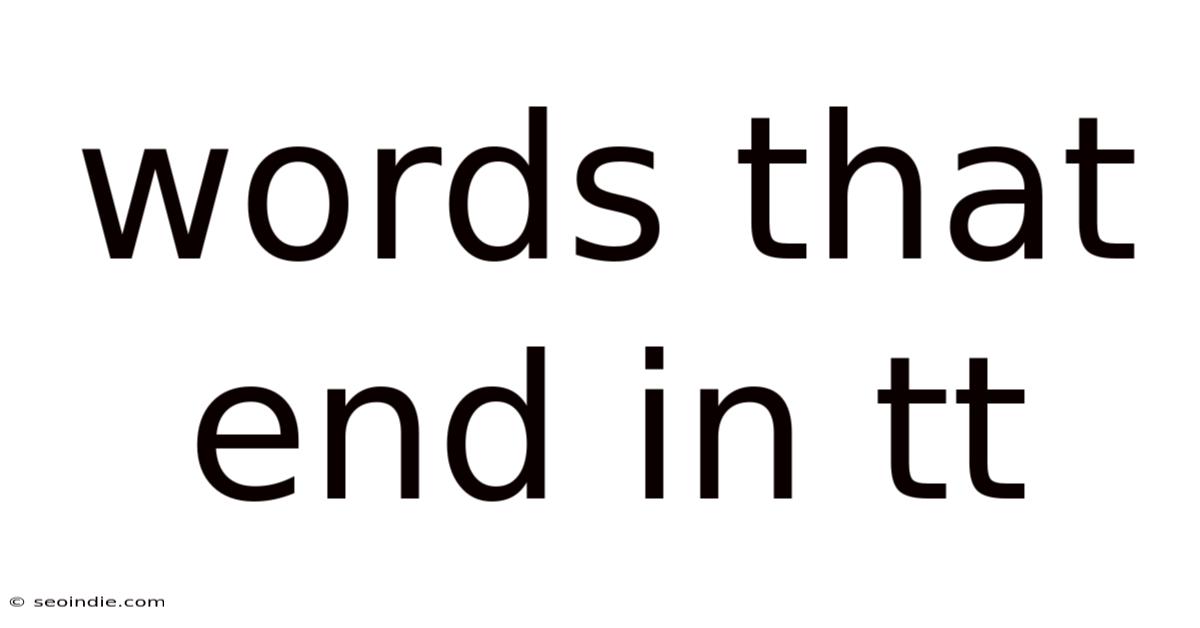 Words That End In Tt